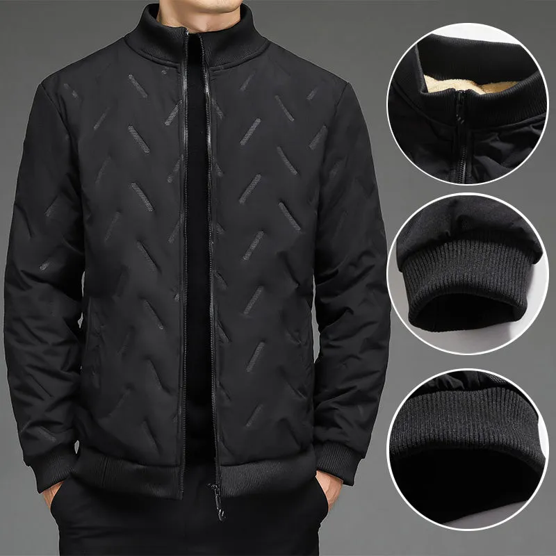 Warm Gift - Men's Winter Casual Thickened Warm Stand-Up Collar Jacket