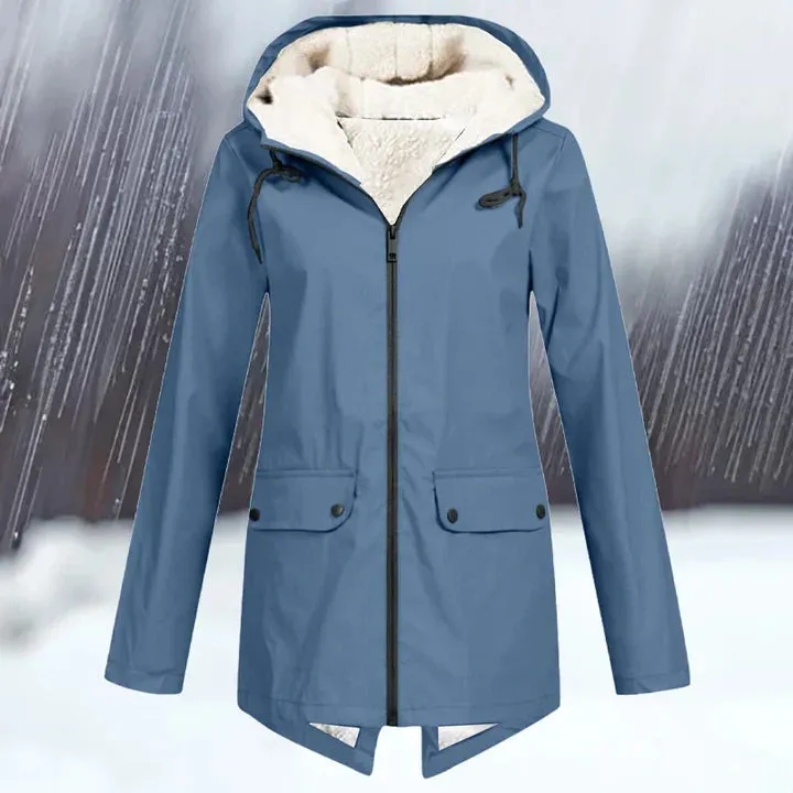 Waterproof and windproof hooded jacket with added warmth