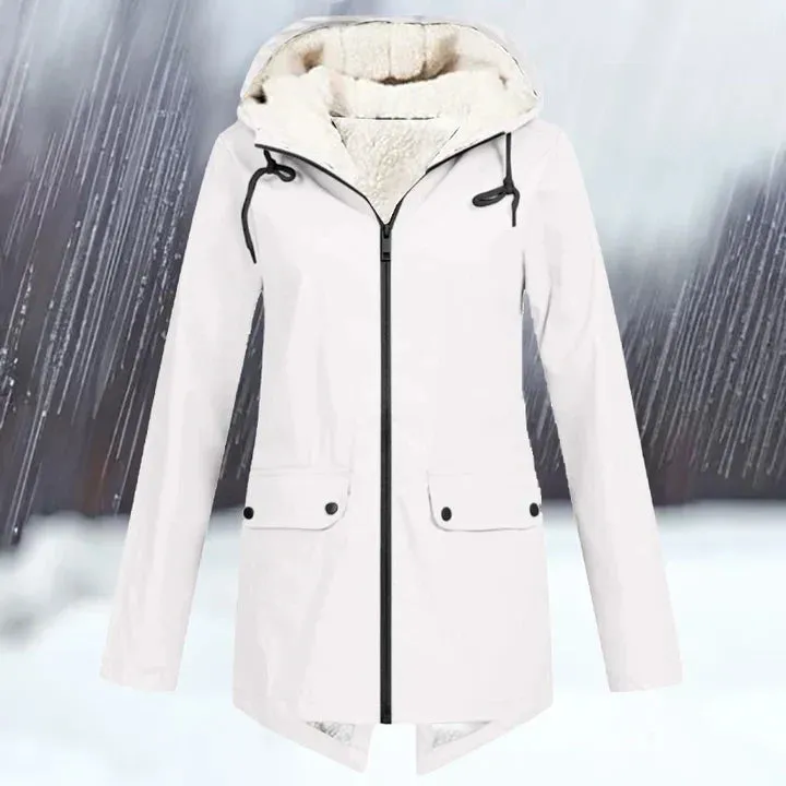 Waterproof and windproof hooded jacket with added warmth