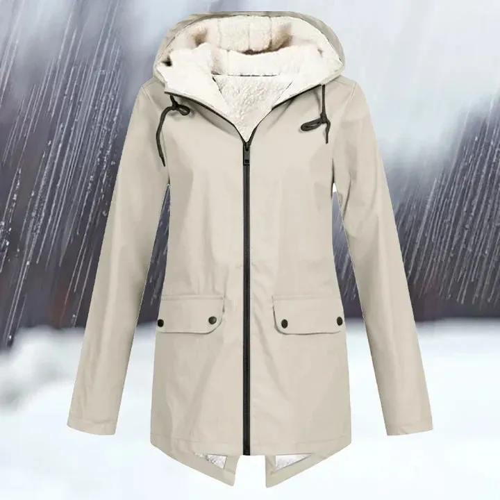 Waterproof and windproof hooded jacket with added warmth