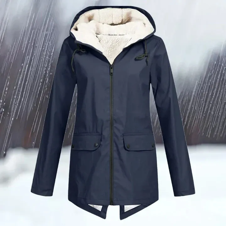 Waterproof and windproof hooded jacket with added warmth
