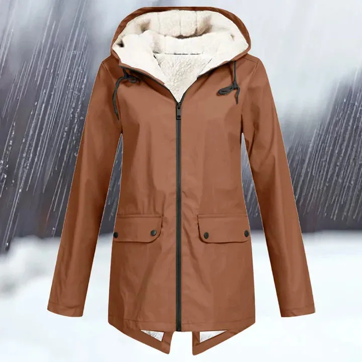 Waterproof and windproof hooded jacket with added warmth