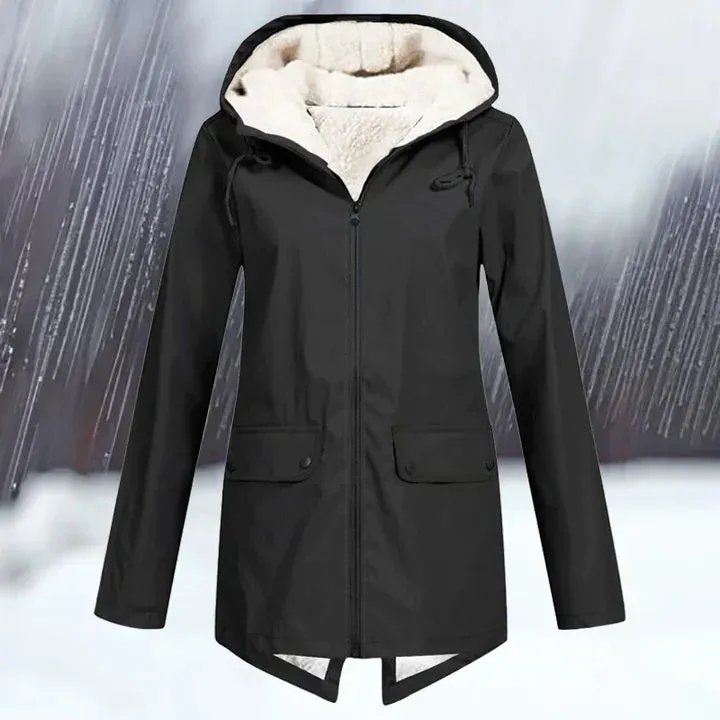 Waterproof and windproof hooded jacket with added warmth