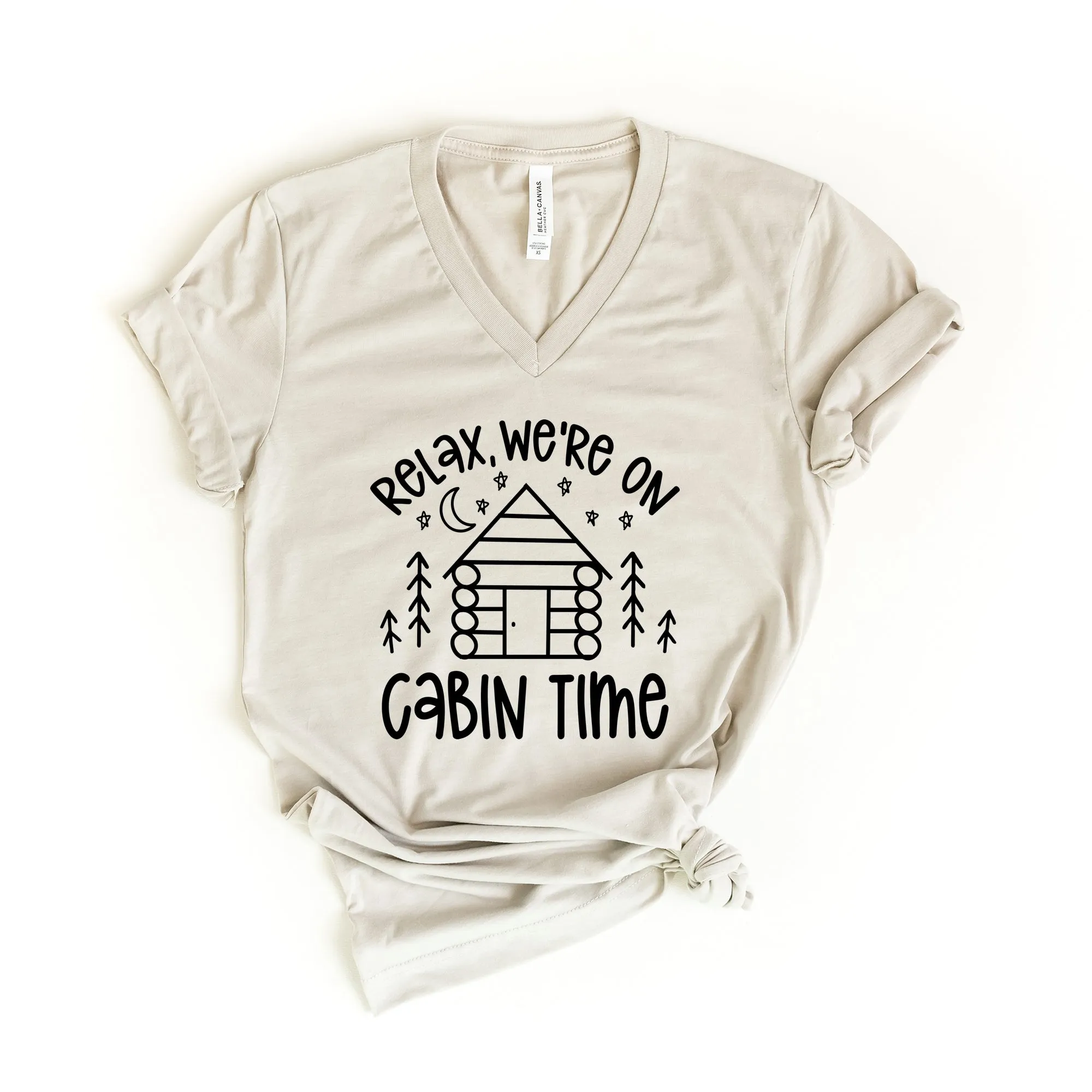 We're On Cabin Time | Short Sleeve V-Neck