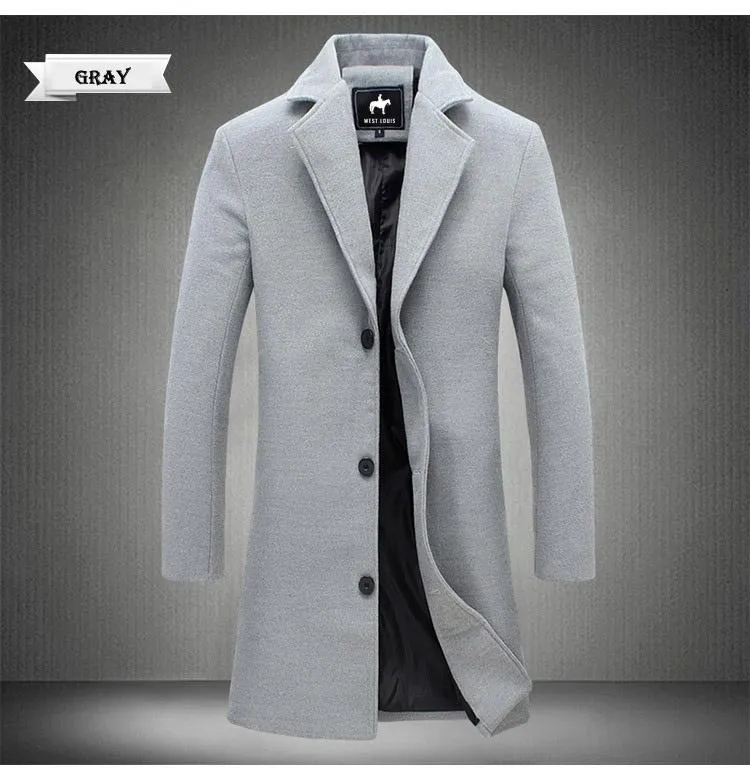 West Louis™ Business-Man Windproof Long Coat