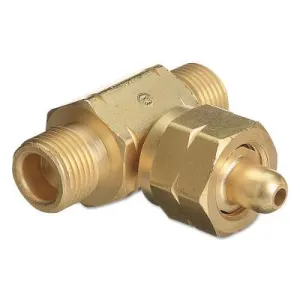 Western Enterprises Manifold Coupler Tees, Coupler, 5,500 PSIG, Brass, Air, T-347
