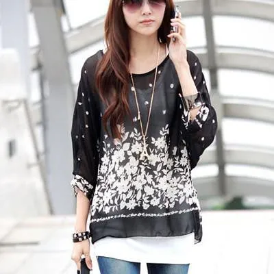 Women Blouses Fashion Womens Casual Chiffon Blouse Style 4XL 5XL 6XL Plus Size Women Chiffon Shirts Tops