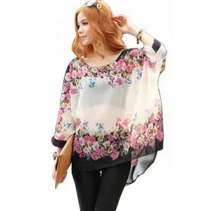 Women Blouses Fashion Womens Casual Chiffon Blouse Style 4XL 5XL 6XL Plus Size Women Chiffon Shirts Tops