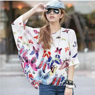 Women Blouses Fashion Womens Casual Chiffon Blouse Style 4XL 5XL 6XL Plus Size Women Chiffon Shirts Tops