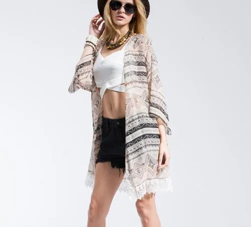 Women Ladies Floral Sunblock Fashion Causal Chic Slim Sweet shirts Top Blouse Cardigan FS16013
