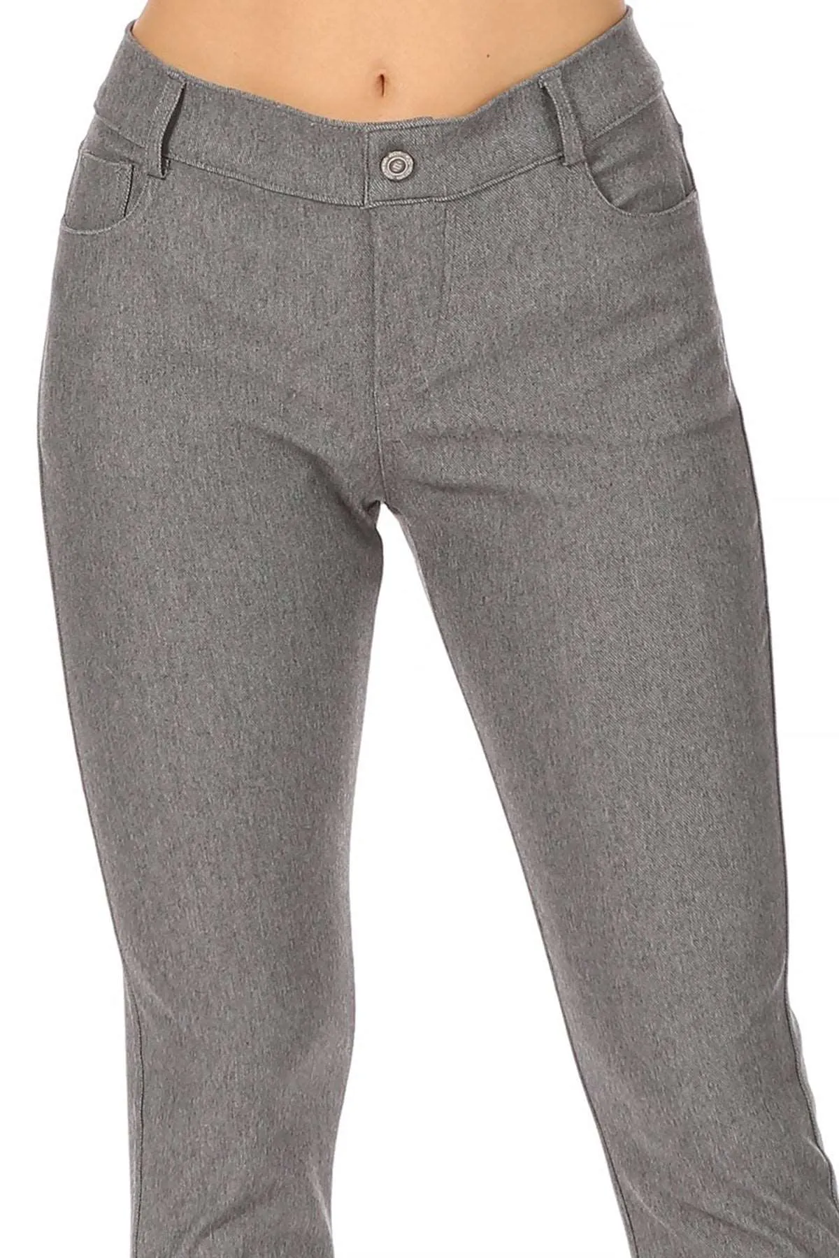 Women's Casual Comfy Slim Pocket Jeggings Jeans Capri Pants
