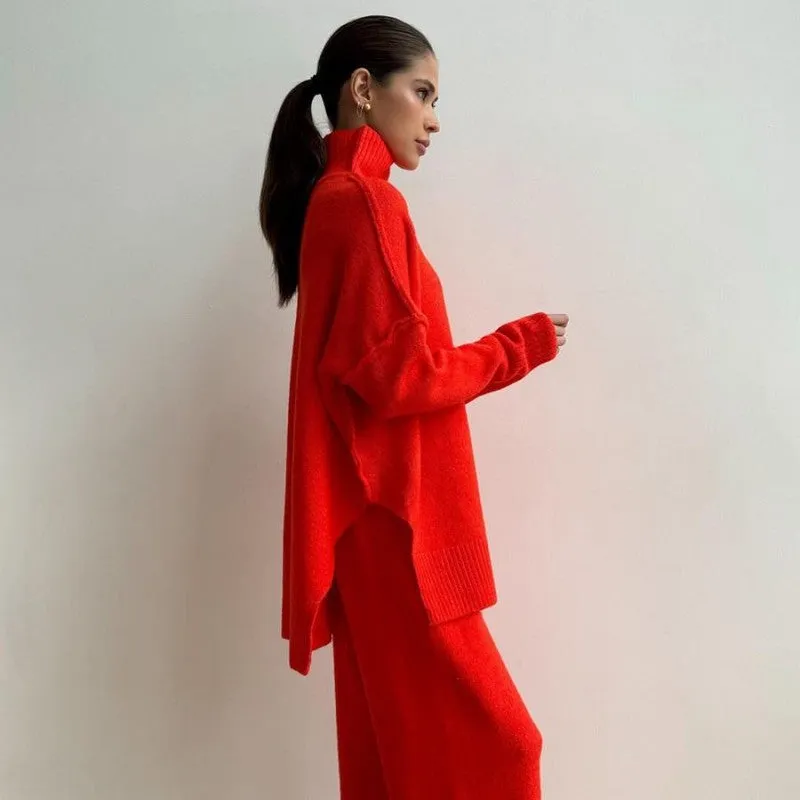 Women's Casual Loose Knit 2-Piece Set