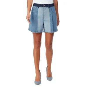 Women's Gloria Vanderbilt x Christian Siriano Patchwork Pleated 5&quot; Shorts