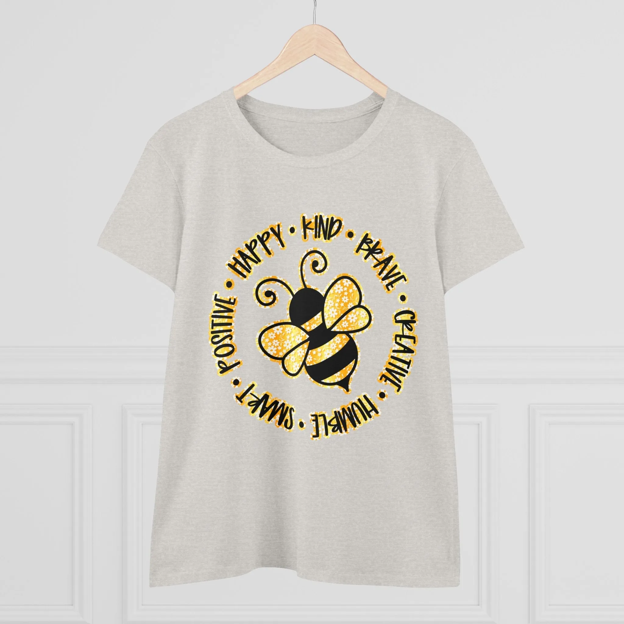 Women's Midweight Cotton Tee-Circle Bee