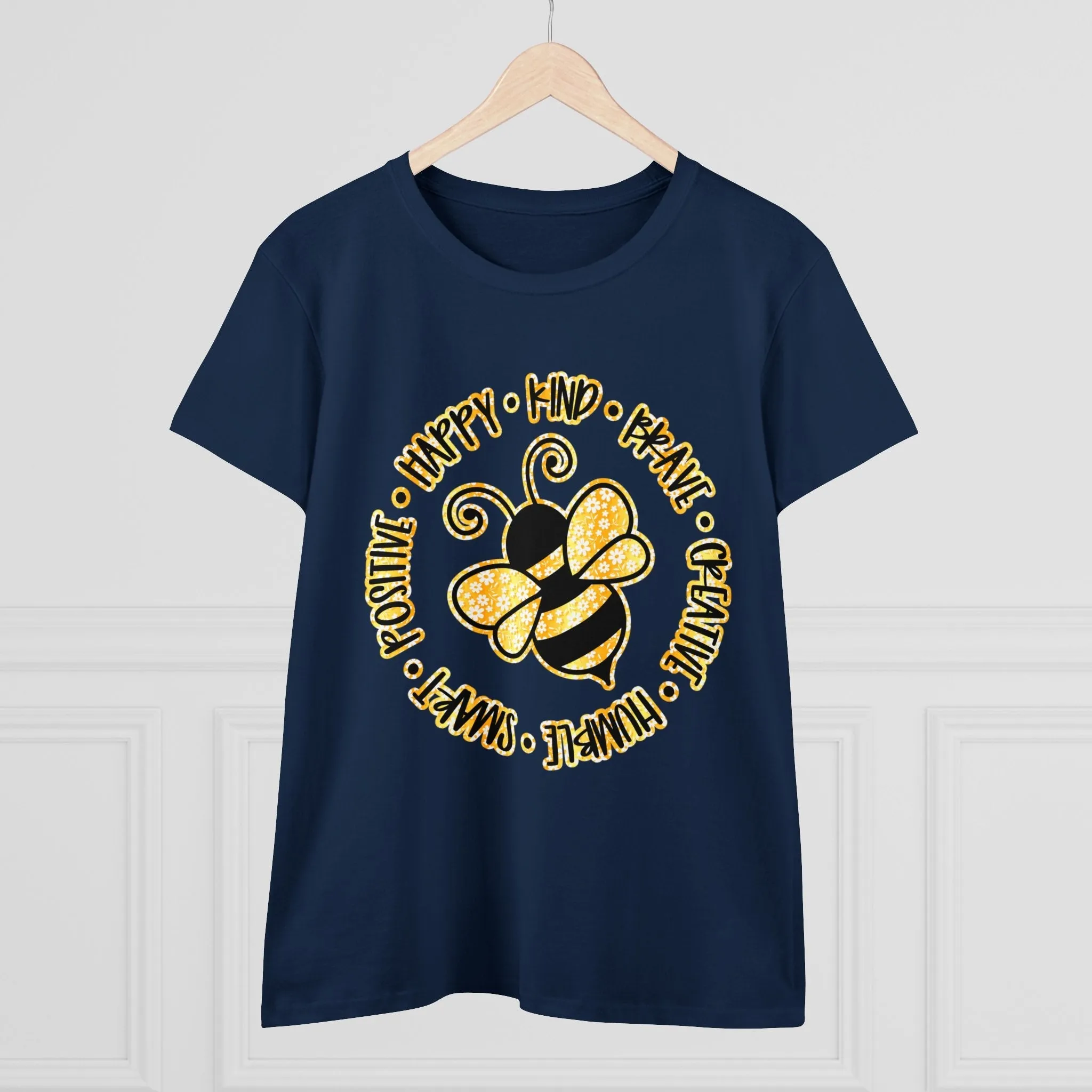 Women's Midweight Cotton Tee-Circle Bee