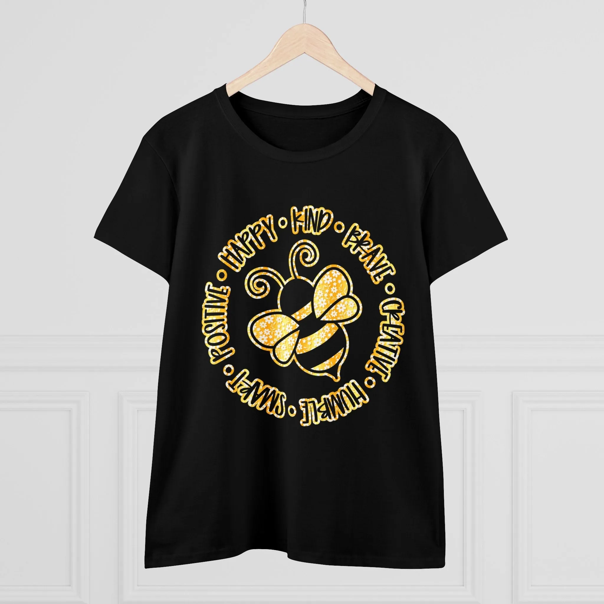 Women's Midweight Cotton Tee-Circle Bee