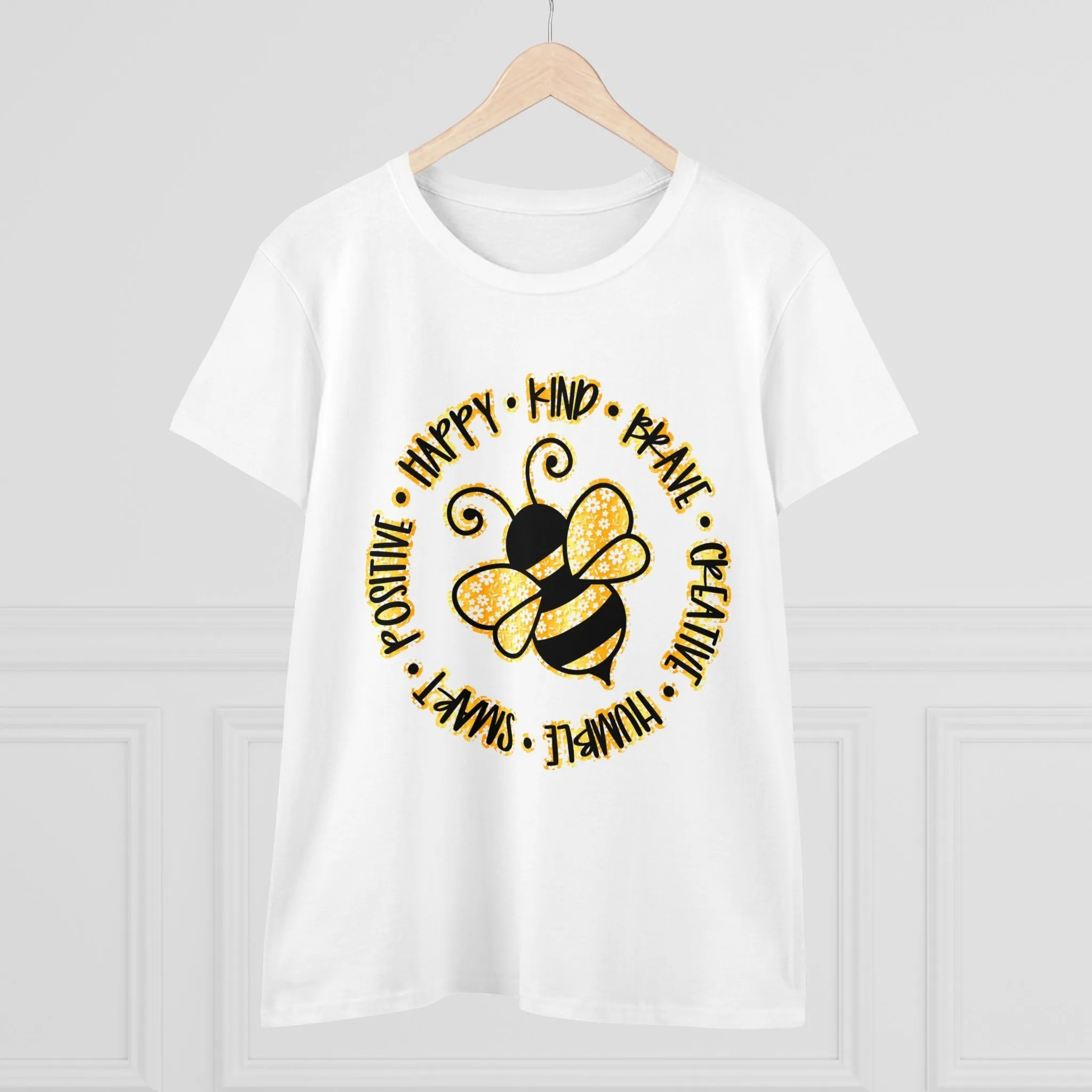 Women's Midweight Cotton Tee-Circle Bee