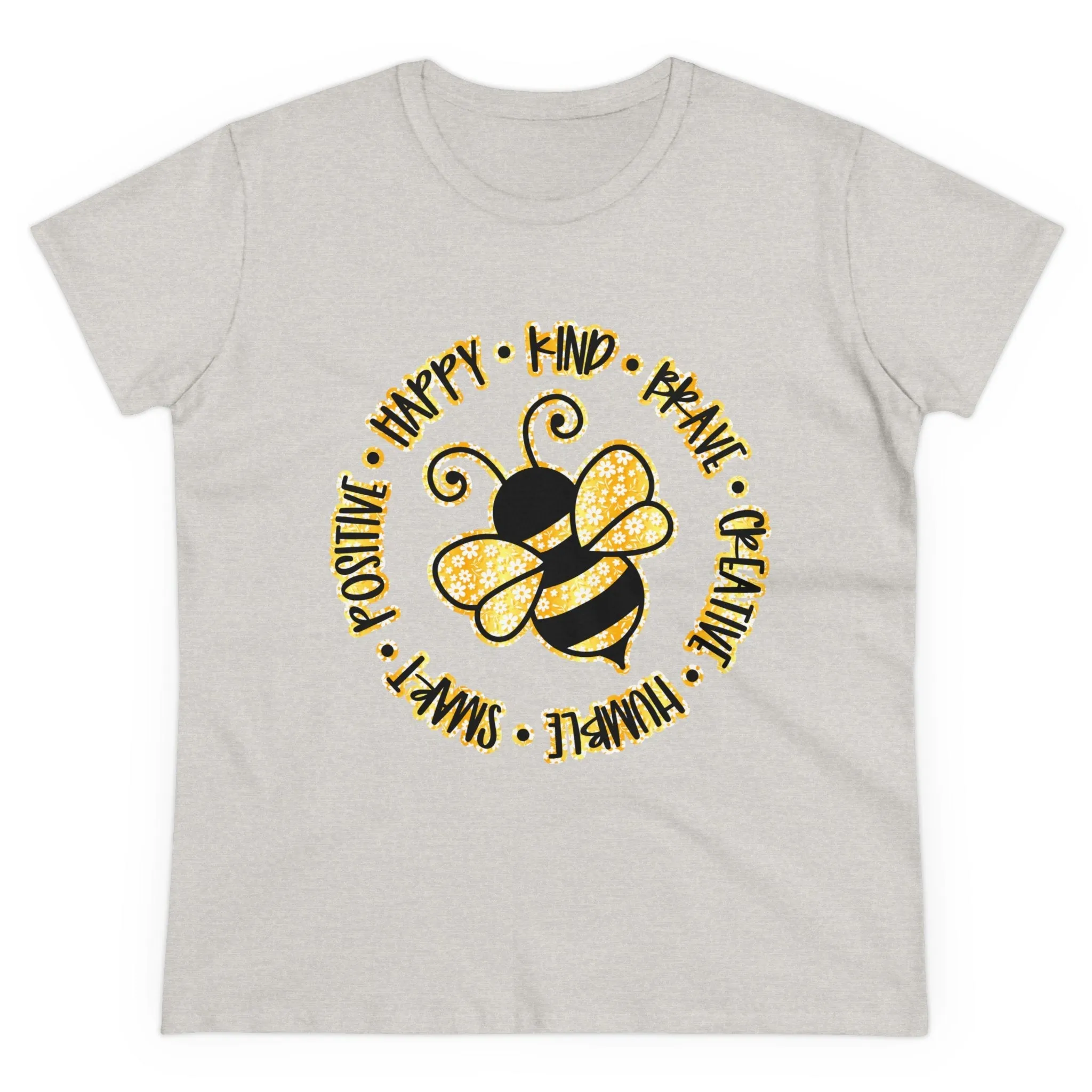 Women's Midweight Cotton Tee-Circle Bee