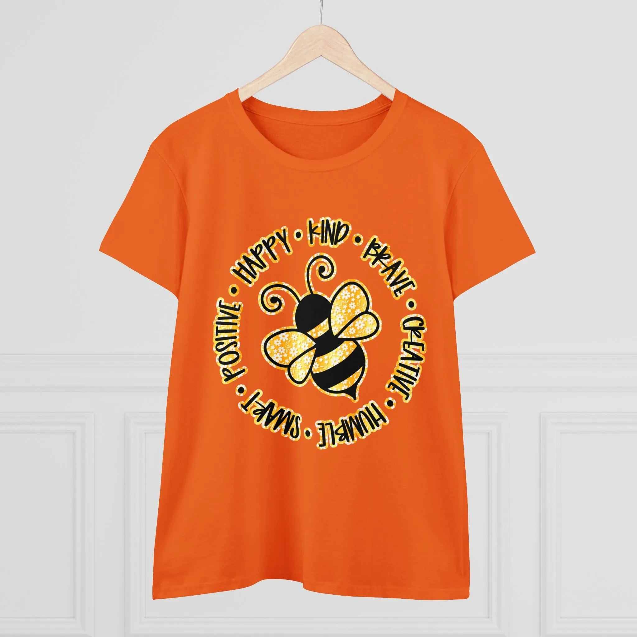 Women's Midweight Cotton Tee-Circle Bee