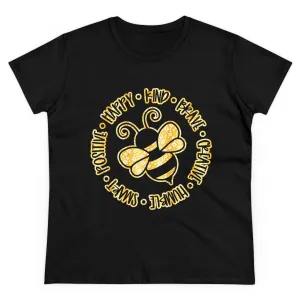 Women's Midweight Cotton Tee-Circle Bee