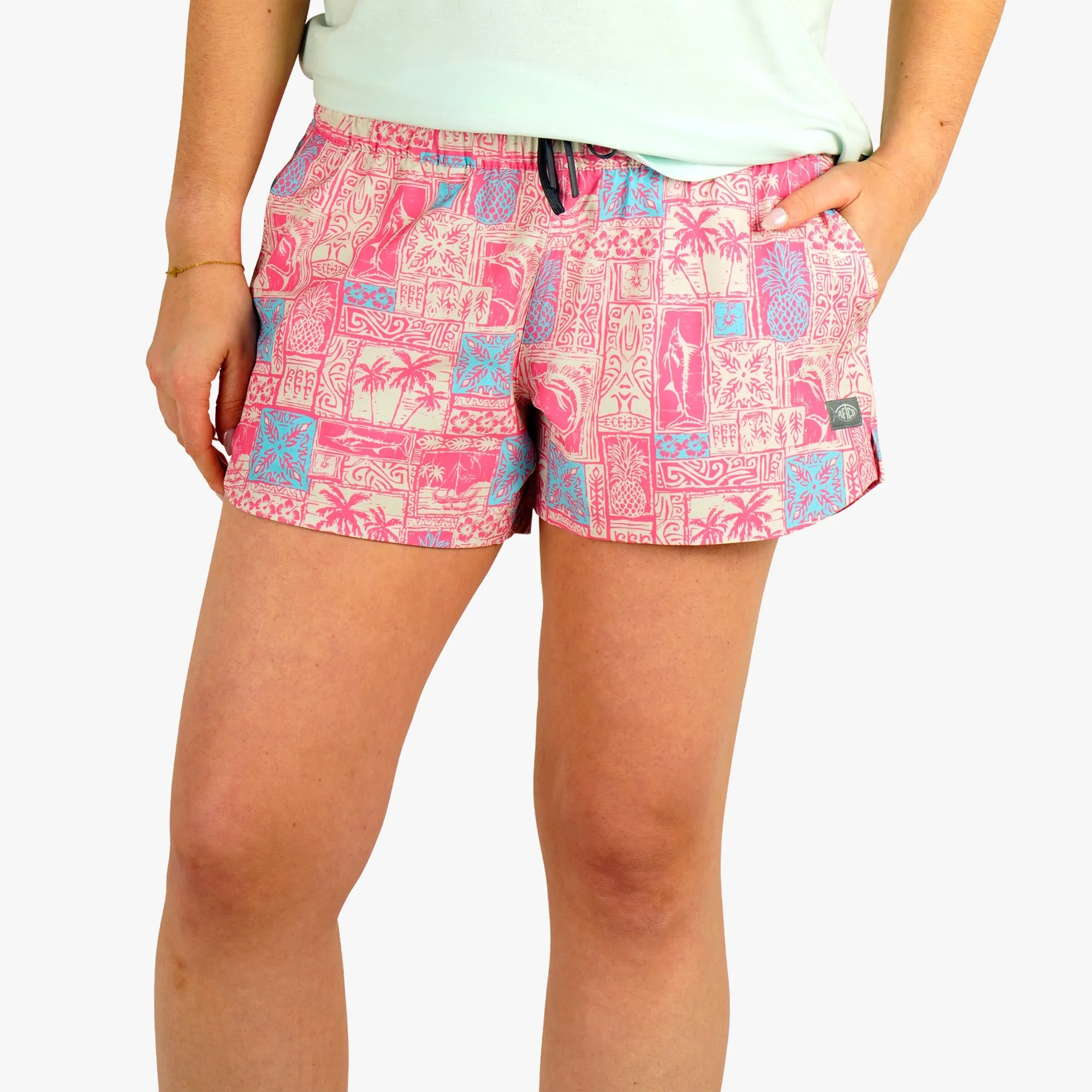 Women's Printed Strike Shorts | Flamingo Pink