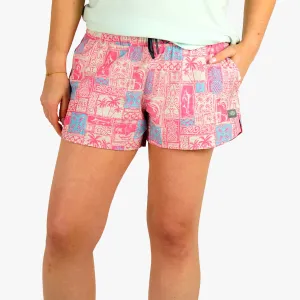 Women's Printed Strike Shorts | Flamingo Pink