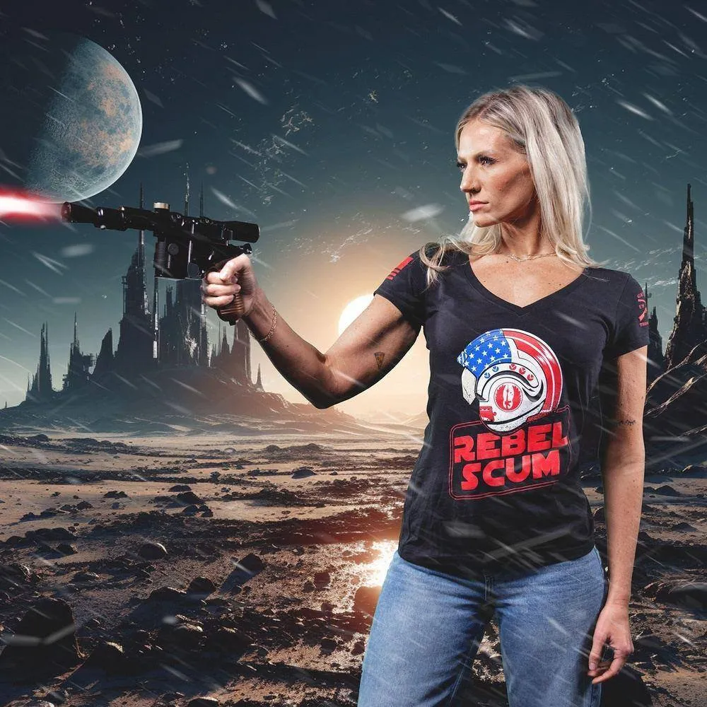 Women's Rebellion Lives V-Neck - Black