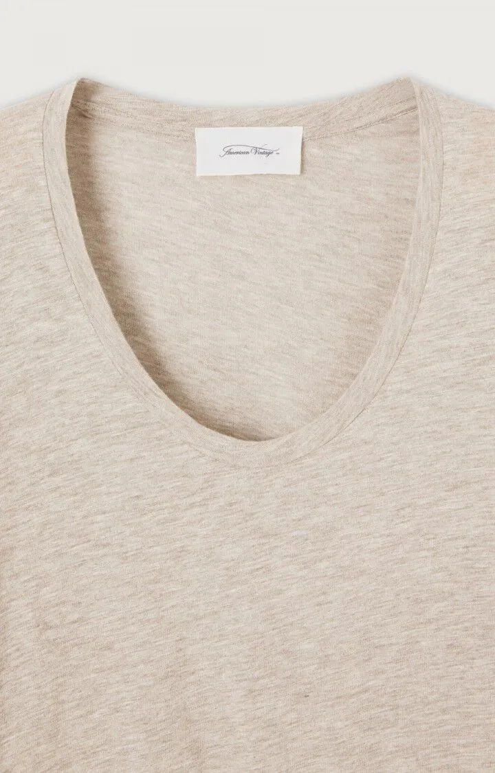 WOMEN'S T-SHIRT LS JACKSONVILLE - MELANGE CREAM