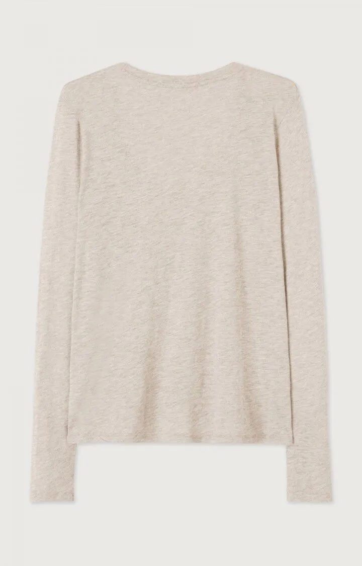 WOMEN'S T-SHIRT LS JACKSONVILLE - MELANGE CREAM