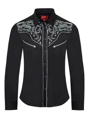 Women’s Western Embroidered diamond studded Shirts-LS500D-527