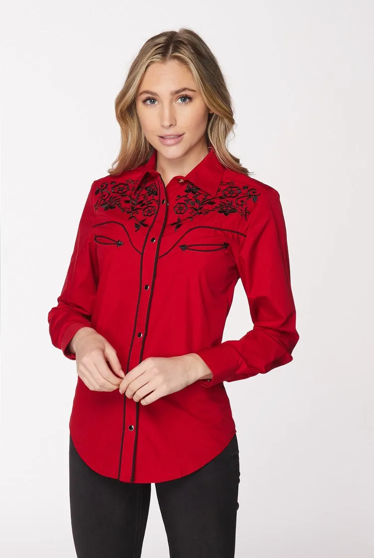 Women’s Western Embroidered Shirts -LS500-508