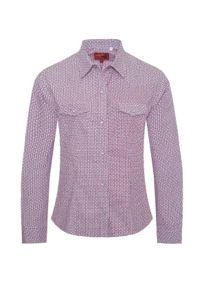 Women's Western Print Shirts-LS100-117