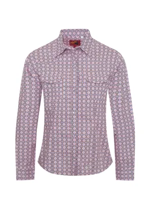 Women's Western Print Shirts-LS100-123