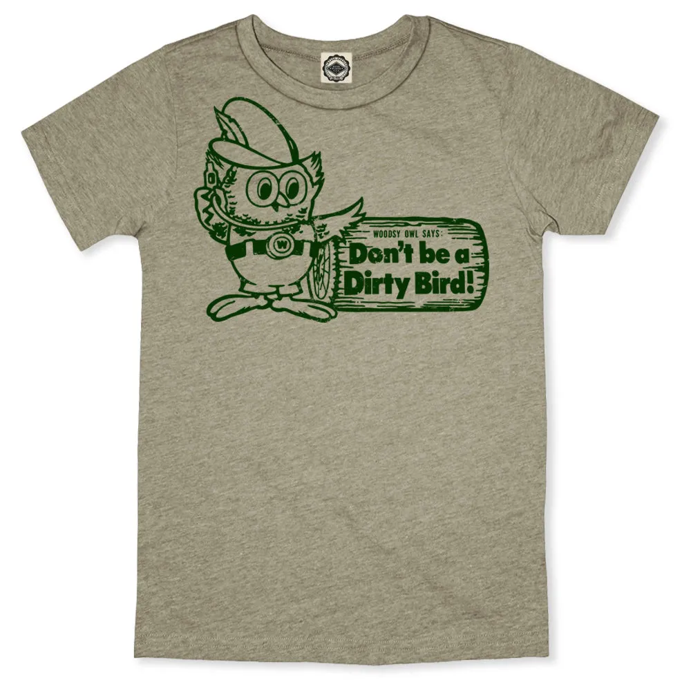 Woodsy Owl "Don't Be A Dirty Bird" Kid's Tee