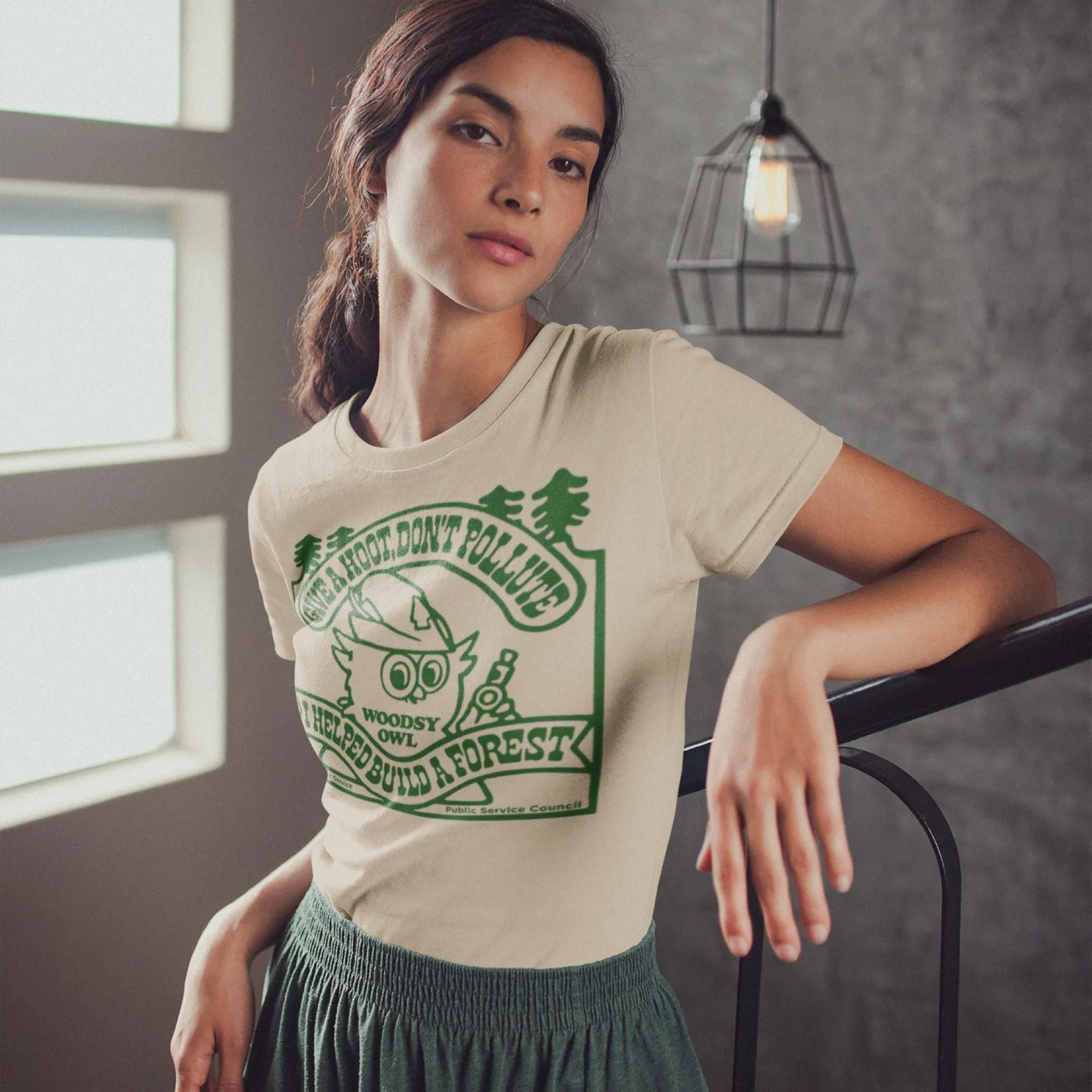 Woodsy Owl "I Helped Build A Forest" Women's Tee