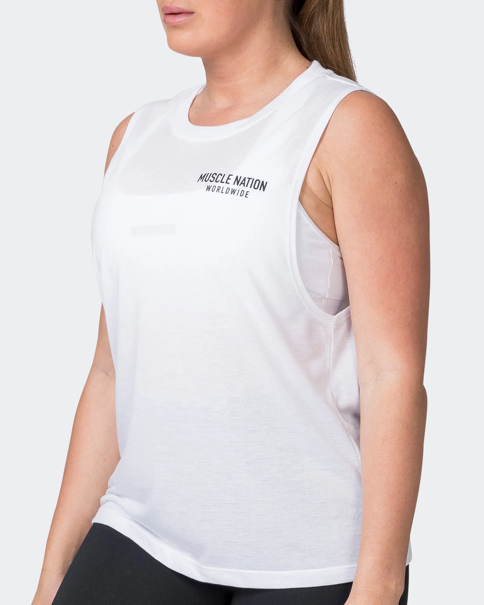 Worldwide Drop Arm Tank - White
