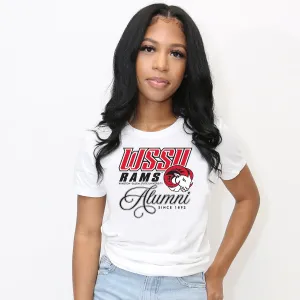 WSSU | Fancy ALUMNI White Ladies Tees (**)