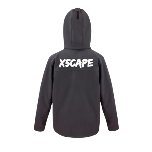 X5CAPE Black Customisable Soft Shell Full Zip Jacket