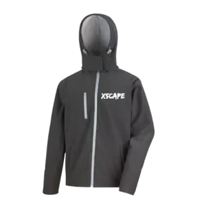 X5CAPE Black Customisable Soft Shell Full Zip Jacket
