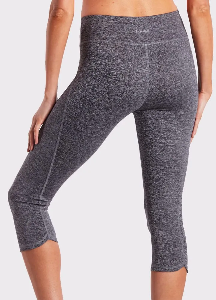 Yoga Crop Pants - Grey Marl
