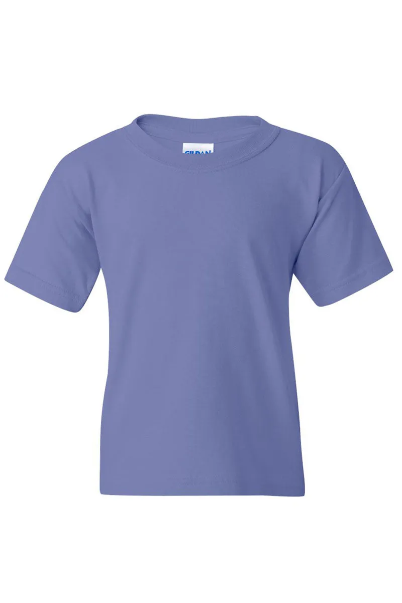Youth Floral Highland Cow Short Sleeve Relaxed Fit T-Shirt