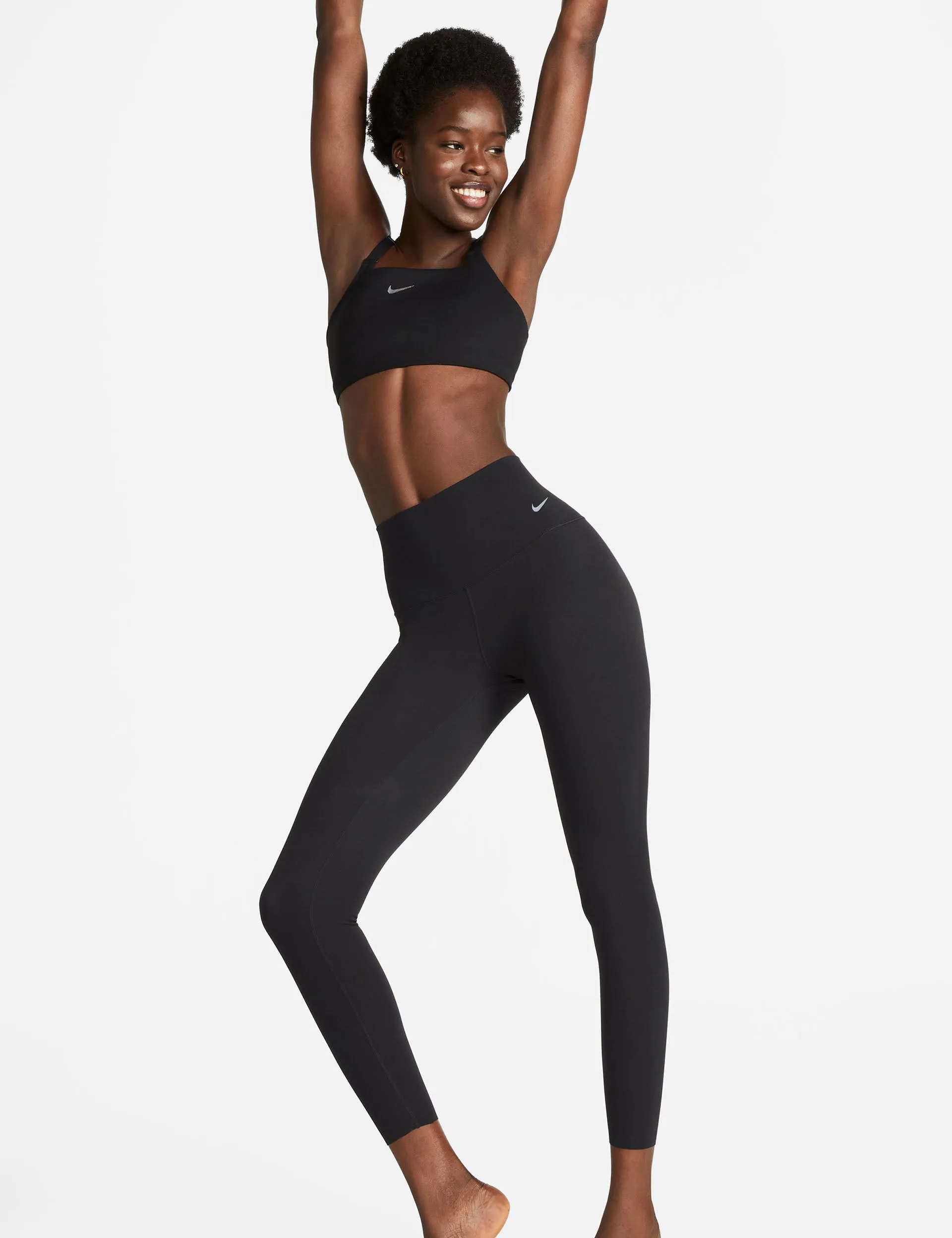 Zenvy High Waisted 7/8 Leggings - Black