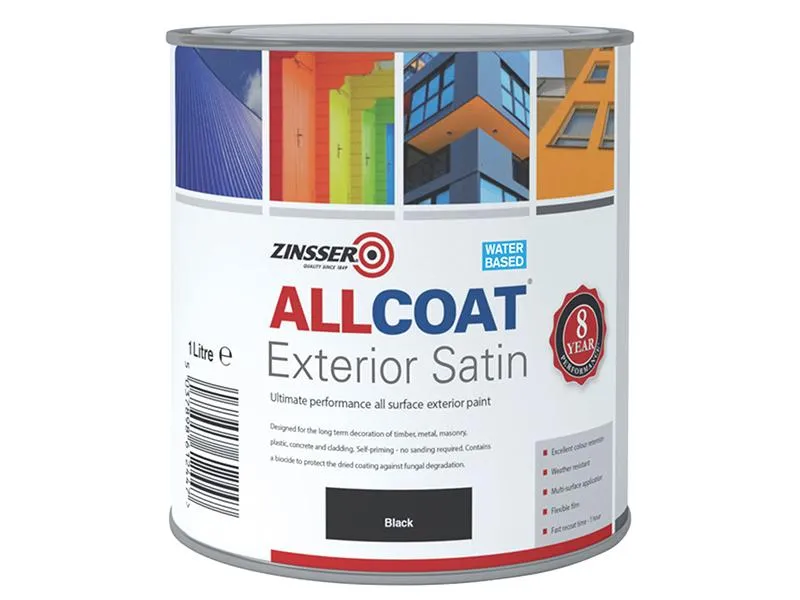Zinsser Allcoat Exterior Black 1 Litre