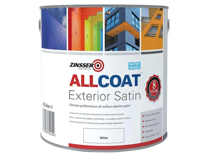 Zinsser Allcoat Exterior White 2.5 Litre